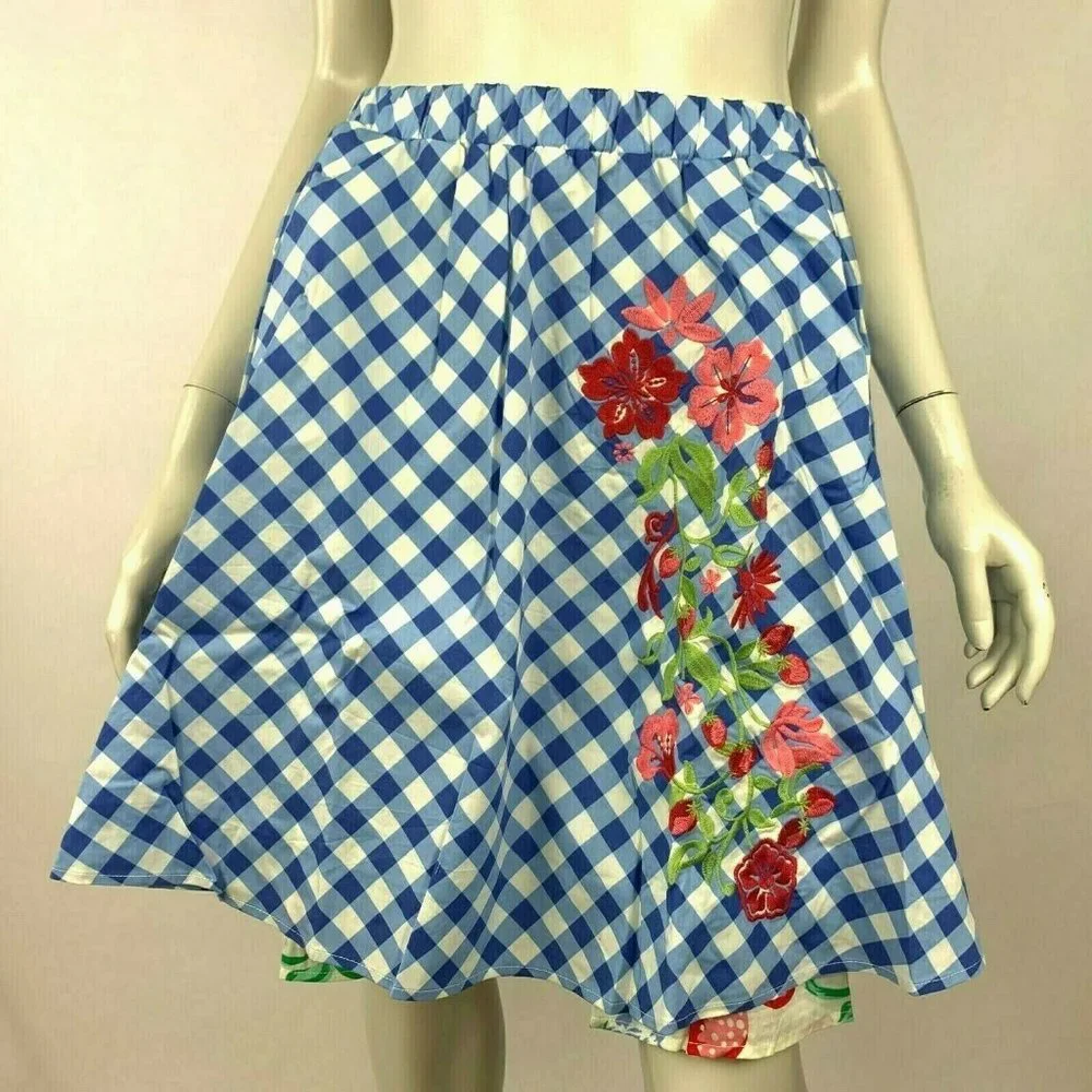Matilda Jane DUTCH APPLE Skirt Blue Embroidere NWT‎